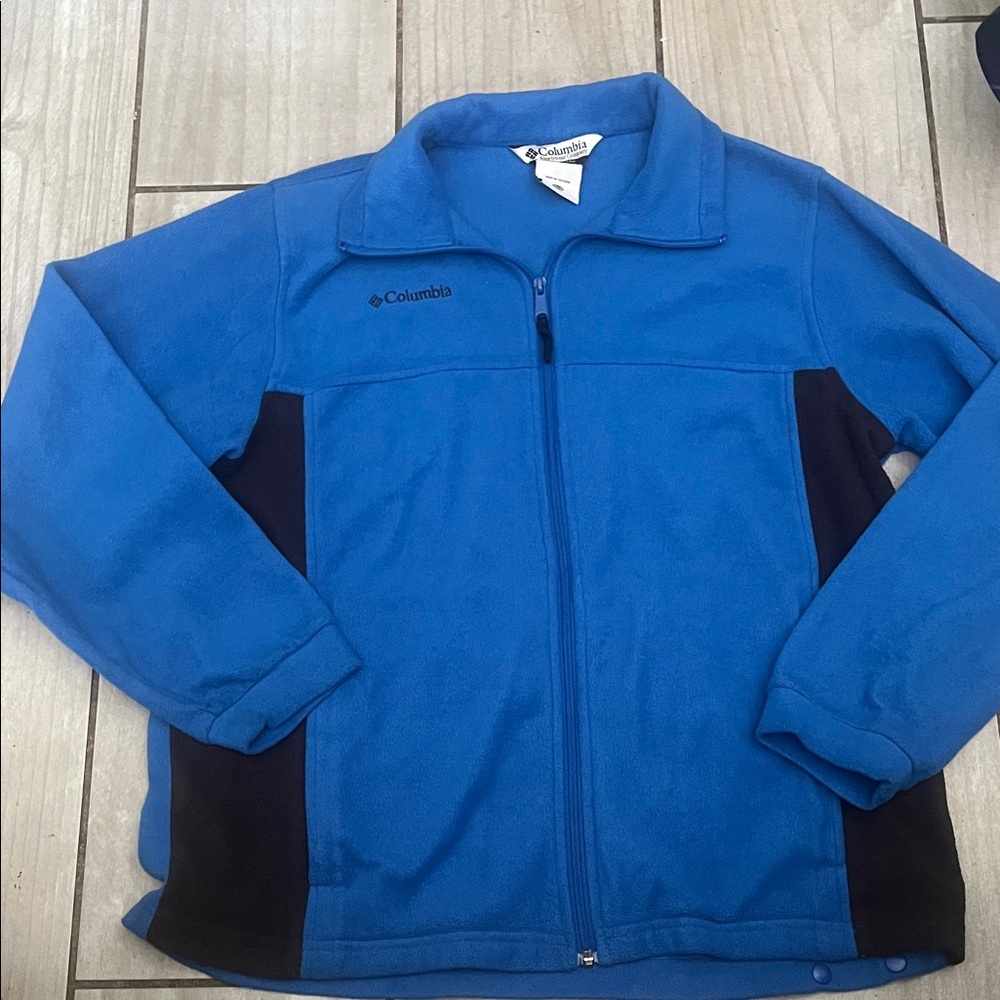 Columbia Royal Blue Fleece Jacket with Black Panels